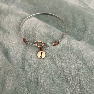 Gold Initial Charm Bracelet